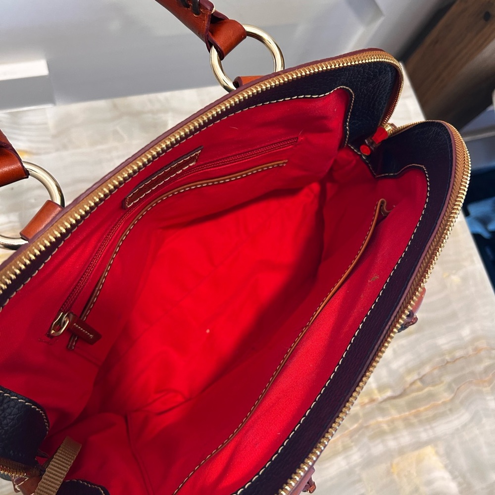 Dooney & Bourke Black and Tan Satchel - Picture 5 of 5